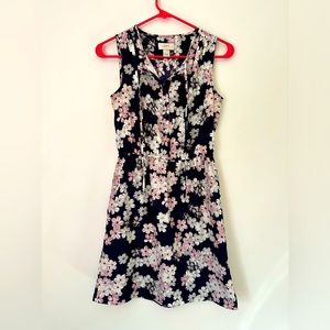 Loft XXSP Floral Spring Purple Dress